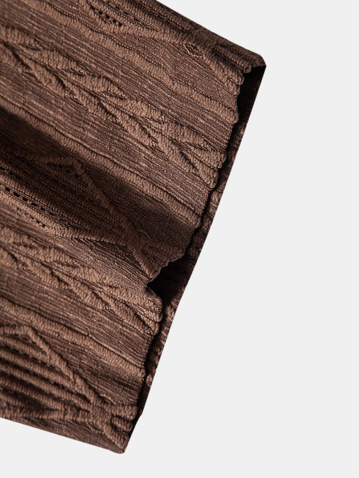 Mankiet męskiej koszuli żakardowej