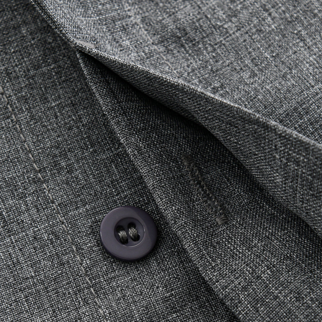 Męska koszula z lnu i bawełny, krótki rękaw, gładki kołnierz, letnia, w różnych kolorach, elegancka i lekka na lato