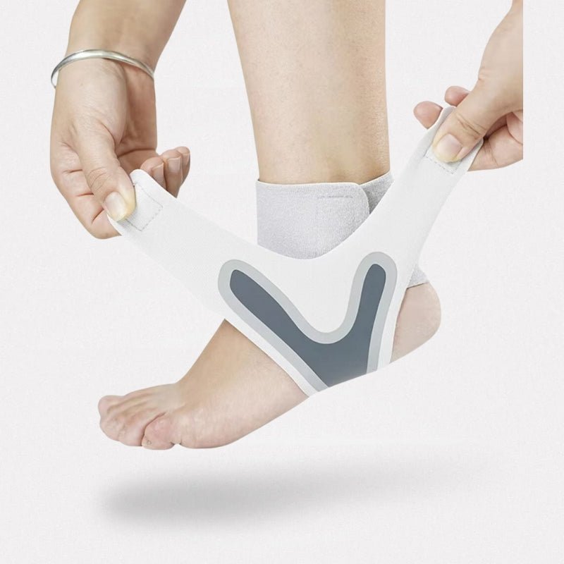 Regulowana opaska uciskowa na kostkę dla ulgi w bólu kostki, zwalcza zwichnięcia i zapalenia ścięgien, dyskretny ergonomiczny design.