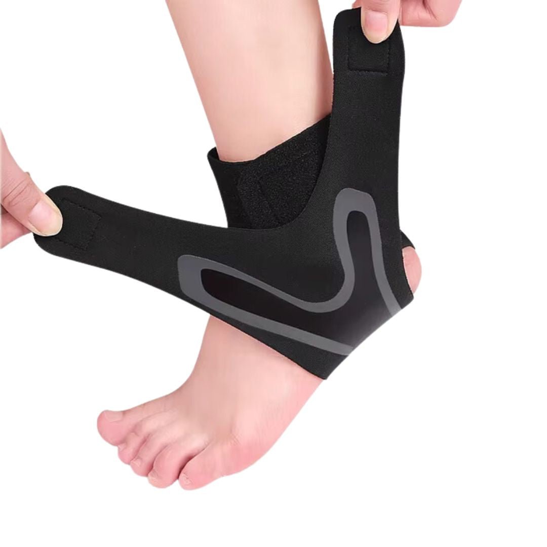 Regulowana opaska uciskowa na kostkę dla ulgi w bólu kostki, zwalcza zwichnięcia i zapalenia ścięgien, dyskretny ergonomiczny design.