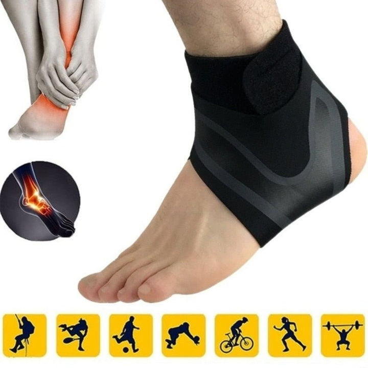 Regulowana opaska uciskowa na kostkę dla ulgi w bólu kostki, zwalcza zwichnięcia i zapalenia ścięgien, dyskretny ergonomiczny design.