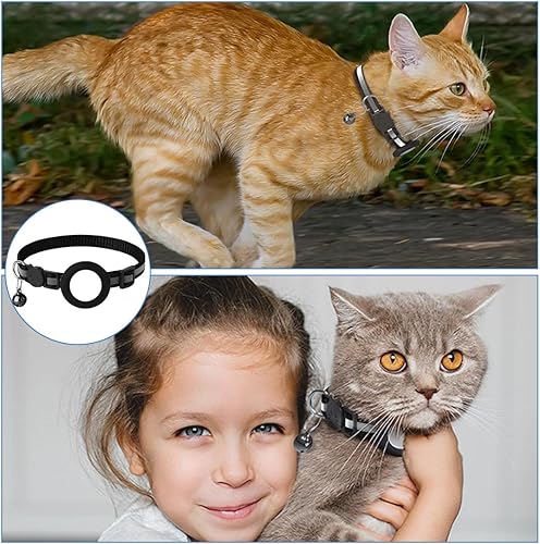 "Collier GPS pour chats, nylon, réfléchissant, fermeture rapide, confortable, visibilité optimale nuit, aventures sécurisées.