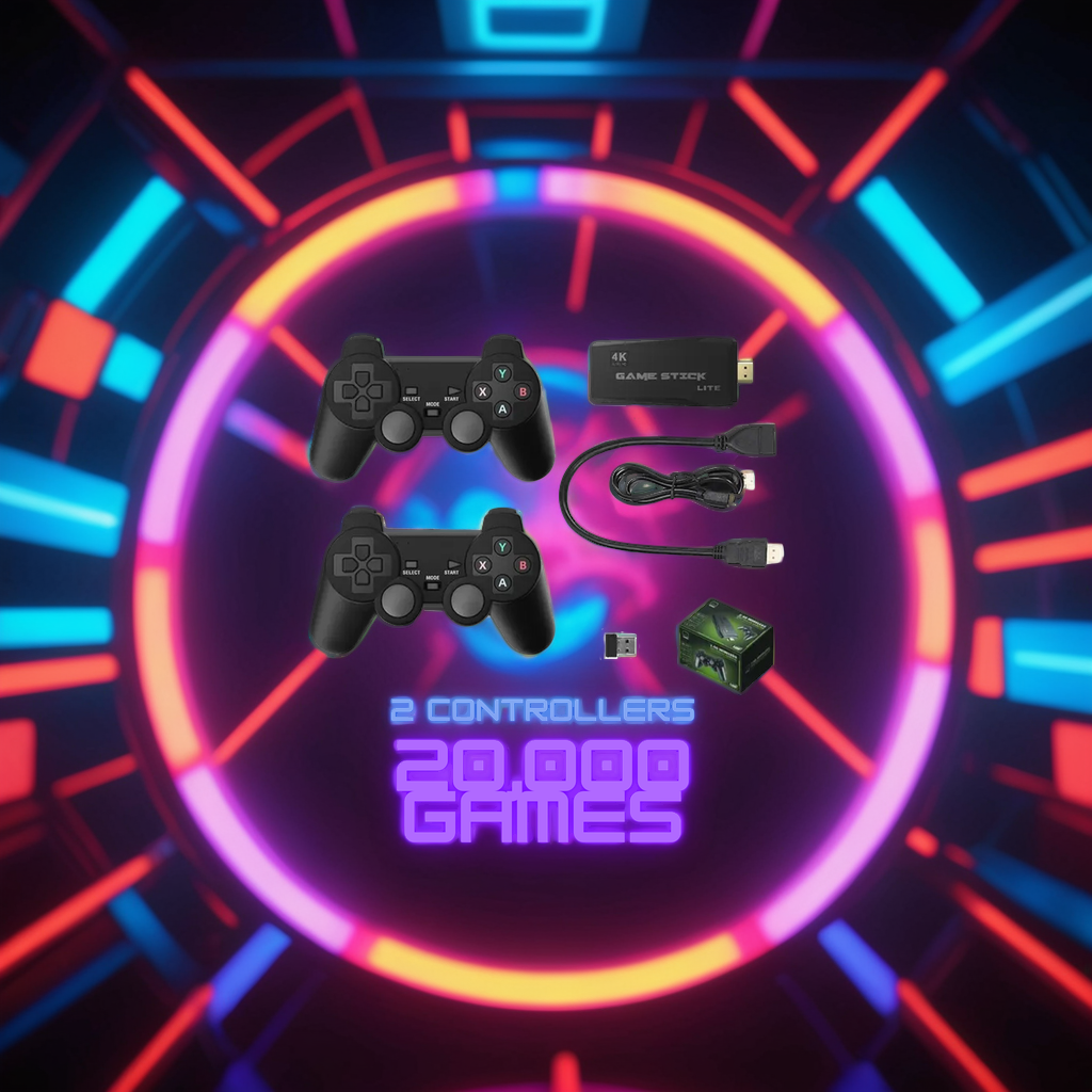 Konsola do gier retro 4K z kontrolerami, ponad 20 000 gier w zestawie, połączenie HDMI, nostalgiczne doświadczenie