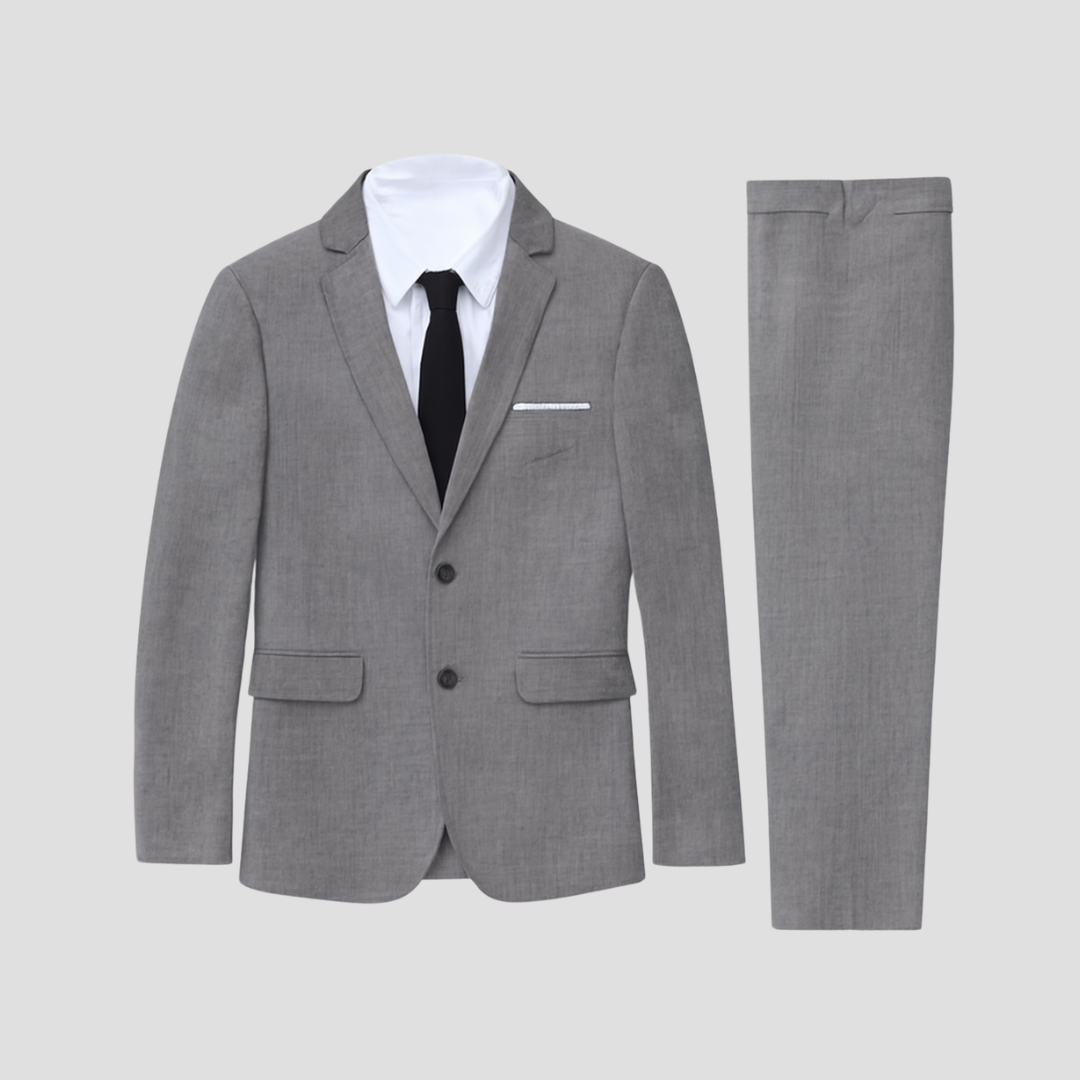 Męski lekki elegancki garnitur z lnu i bawełny, oddychający materiał, marynarka dwuguzikowa, stylowe zwężane spodnie na lato.