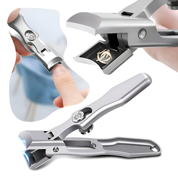 Kompaktowy obcinacz do paznokci ze stali nierdzewnej, ostre ostrze, ergonomiczny design dla precyzji i łatwego przenoszenia.