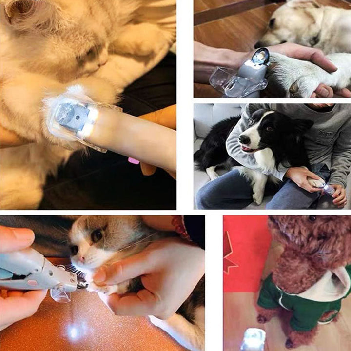 Ergonomiczny obcinacz do paznokci dla psów, szybkie czujniki, metalowe ostrze, zabezpieczenia w zestawie, precyzyjna i bezbolesna pielęgnacja paznokci.