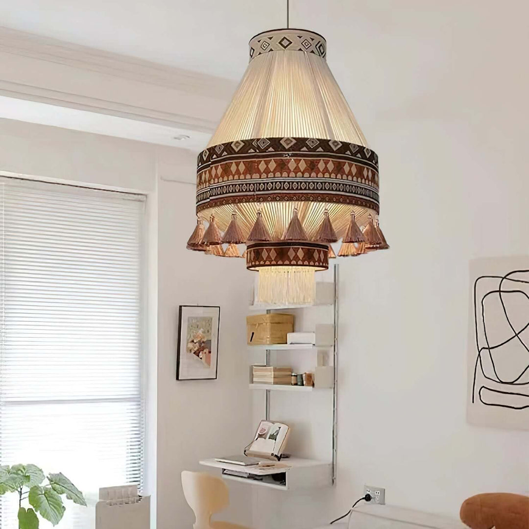 Eklektyczna lampa wisząca boho