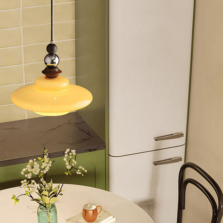 Wisząca Lampa Jadalniana w Stylu Średniowiecznym Beżowa