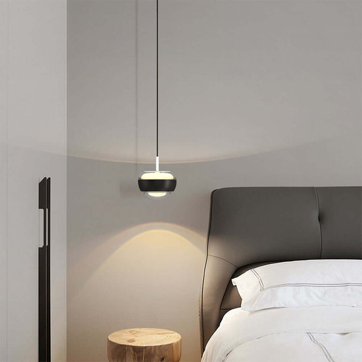 Minimalistyczna lampka wisząca LED półokrągła