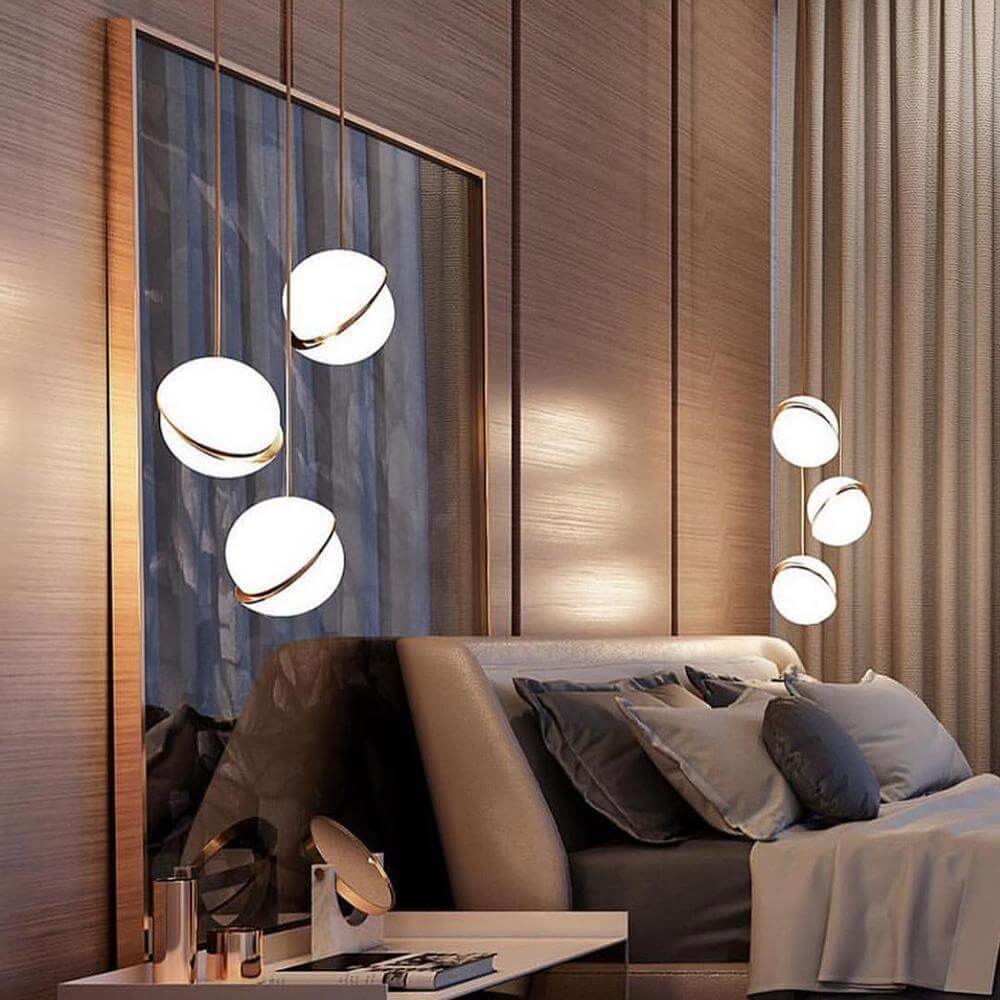 Designerska lampa Croissant, nowoczesne oświetlenie wnętrza