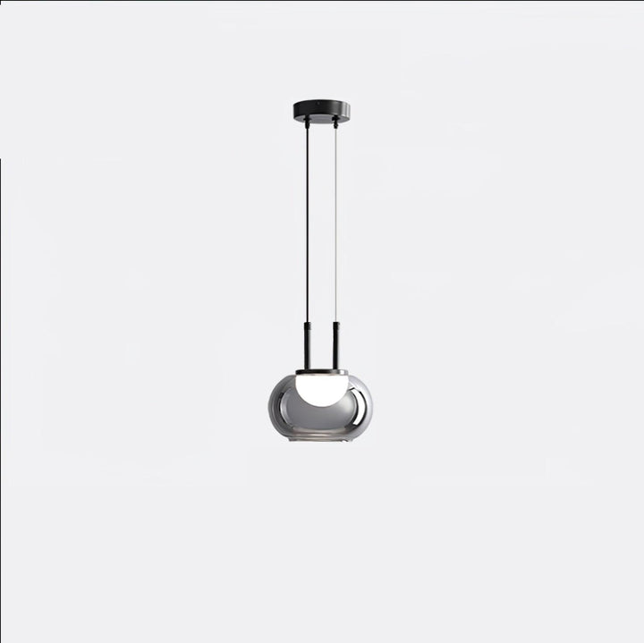 Lampa wisząca Halo - przykład instalacji w salonie