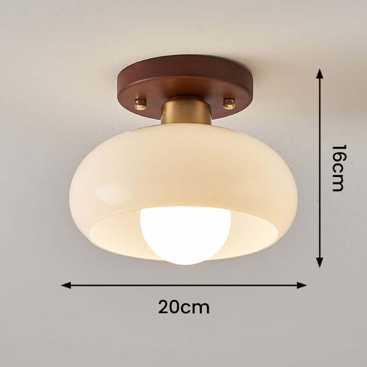 Biała Lampa Sufitowa Vintage na Mały Korytarz