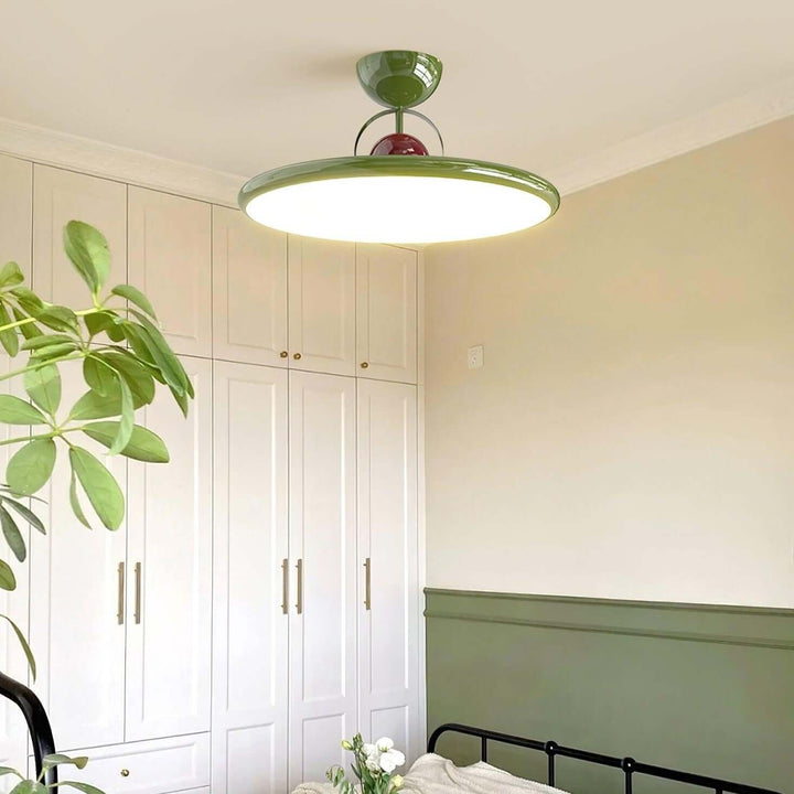 Nowoczesna lampa sufitowa LED zielona