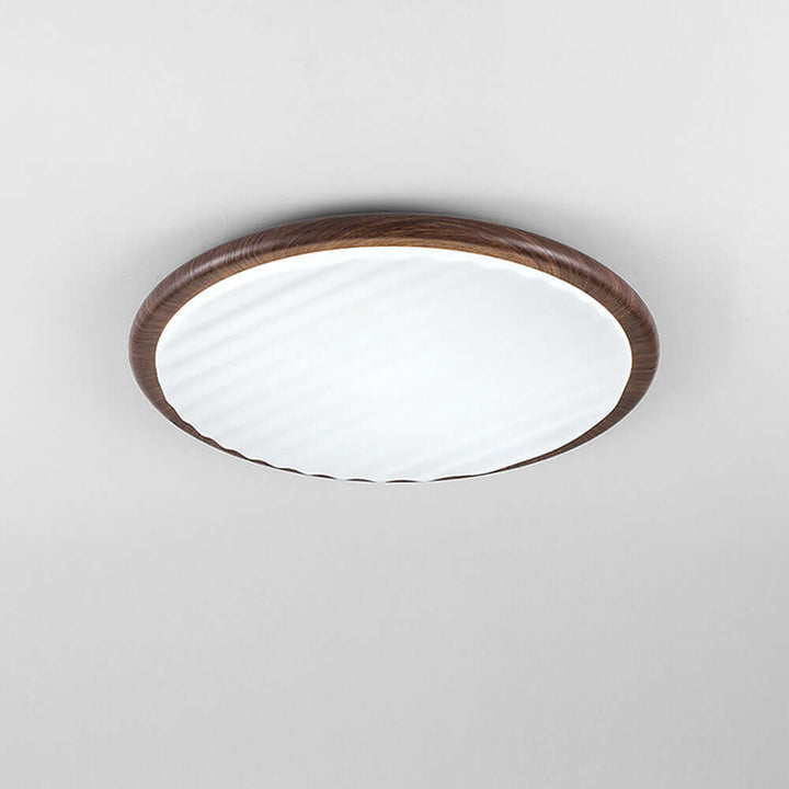 Okrągła Lampa Sufitowa LED z Giętego Drewna do Sypialni