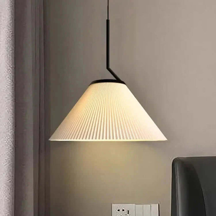 Nordycka Plisowana Kremowa Lampa Wisząca