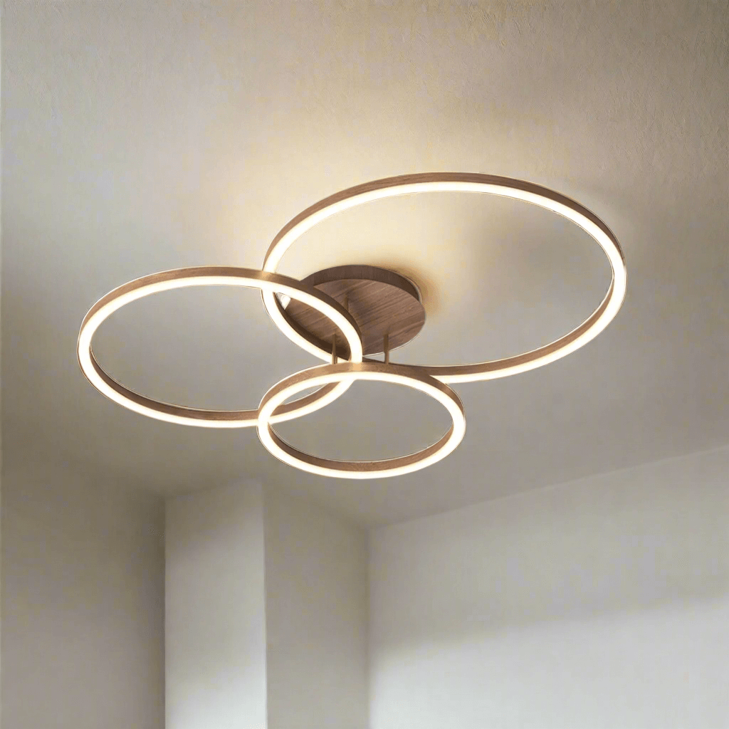 Elegancka lampa sufitowa LED w kształcie pierścienia