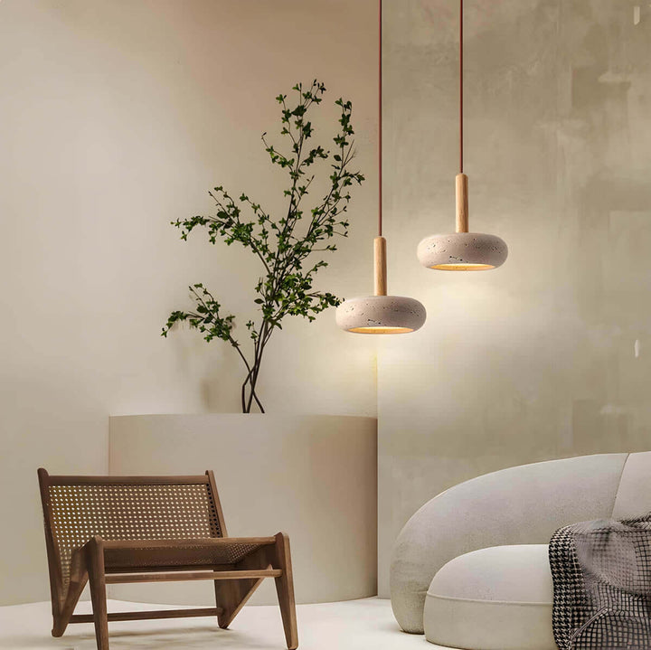 Lampa wisząca Osho z naturalnego kamienia