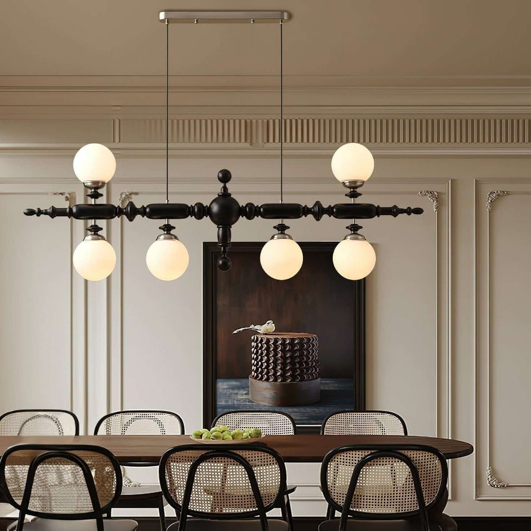 Elegancki drewniany żyrandol Cambridge do salonu