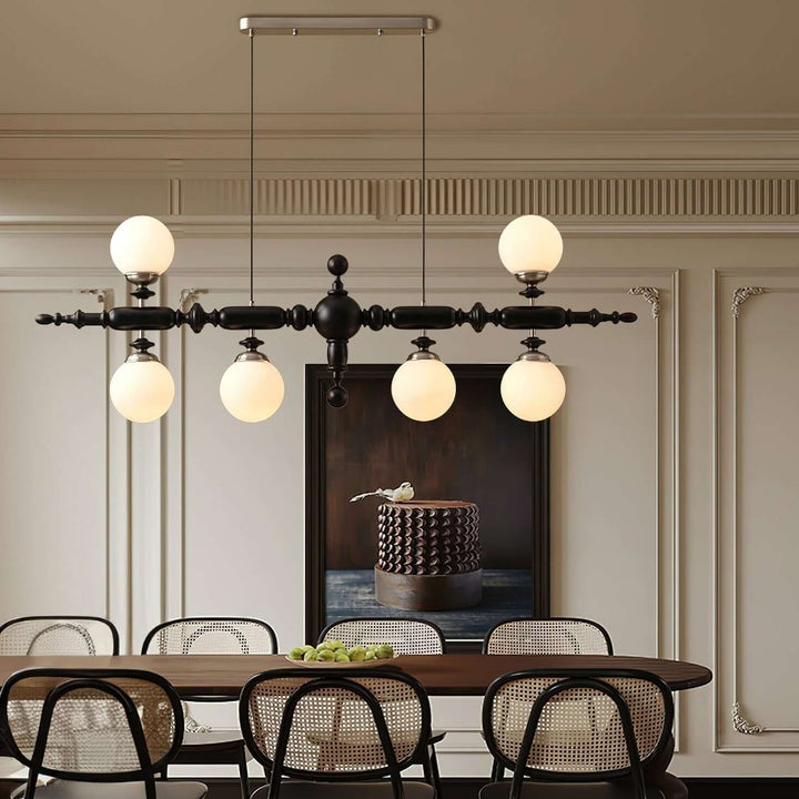 Elegancki drewniany żyrandol Cambridge do salonu