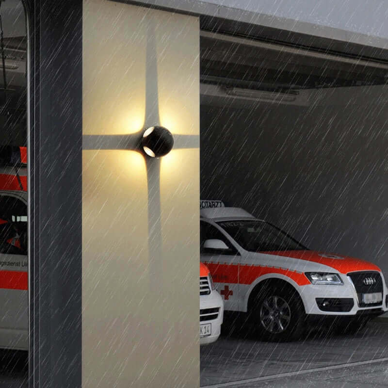 Minimalistyczne oświetlenie ścienne z aluminium, czarne