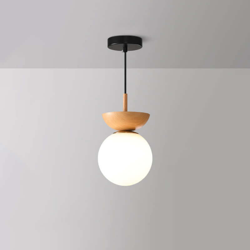 Elegancka lampa sufitowa w stylu japońskim - ciepłe oświetlenie LED