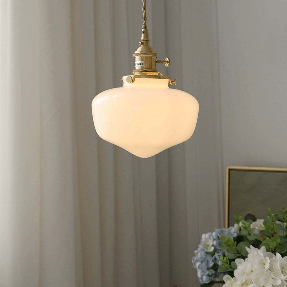 Retro Szklana Lampa Wisząca - Latarnia