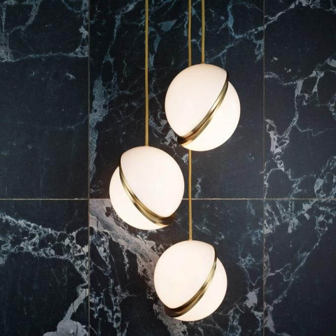 Stylowa lampa Croissant do jadalni