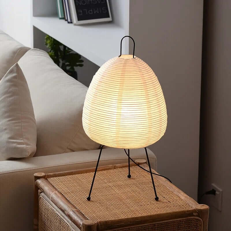Elegancka japońska lampa z papieru ryżowego