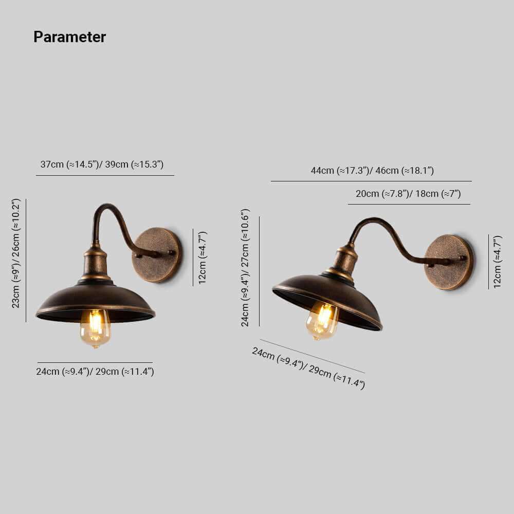 Rustykalna Lampa Ścienna Zewnętrzna - Antyczna Mosiężna Kinkiet Kula IP65