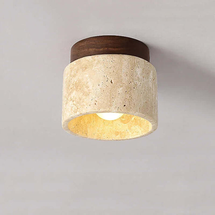 Kremowa lampa sufitowa w japońskim stylu