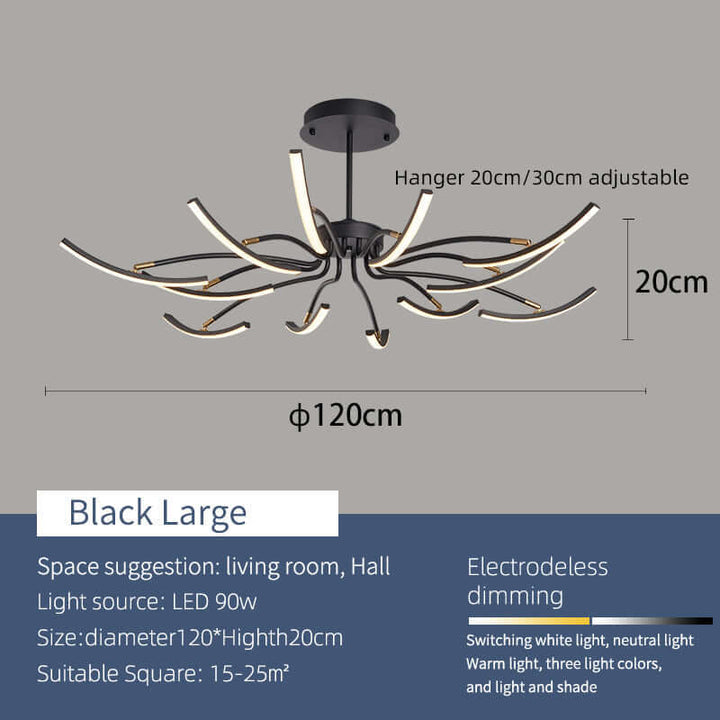 Współczesna Lampa Sufitowa z Wbudowanymi LED-ami