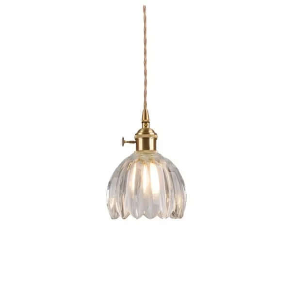 Suspension Japonaise Rétro En Verre À Fleurs