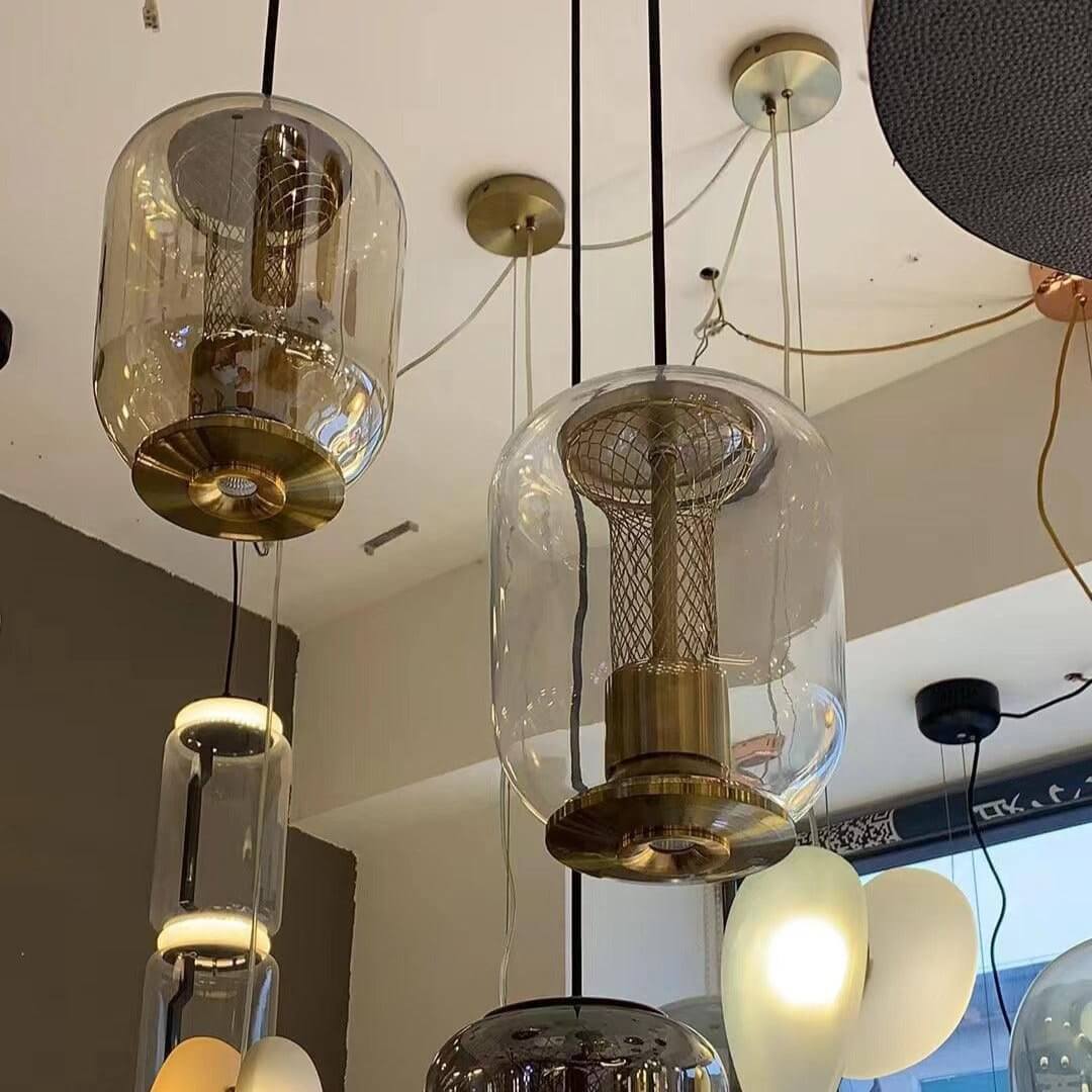 Szklana lampa wisząca