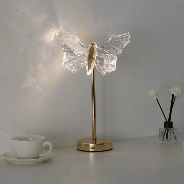 Kryształowa lampa stołowa Motyl