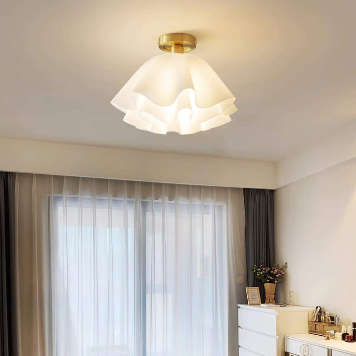 Stylowa lampa sufitowa Gailon z miedzi