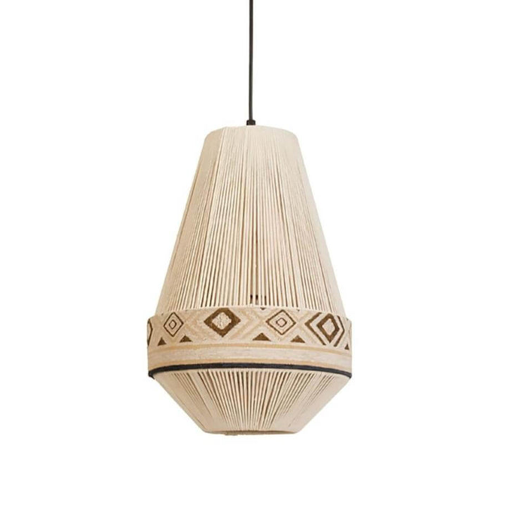 Lampa wisząca boho z frędzlami w kolorze pomarańczowym