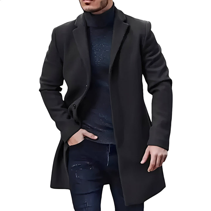 Wygodna i elegancka kurtka męska o średniej długości. Idealna kurtka casualowo-biznesowa na jesień i zimę dla mężczyzn.