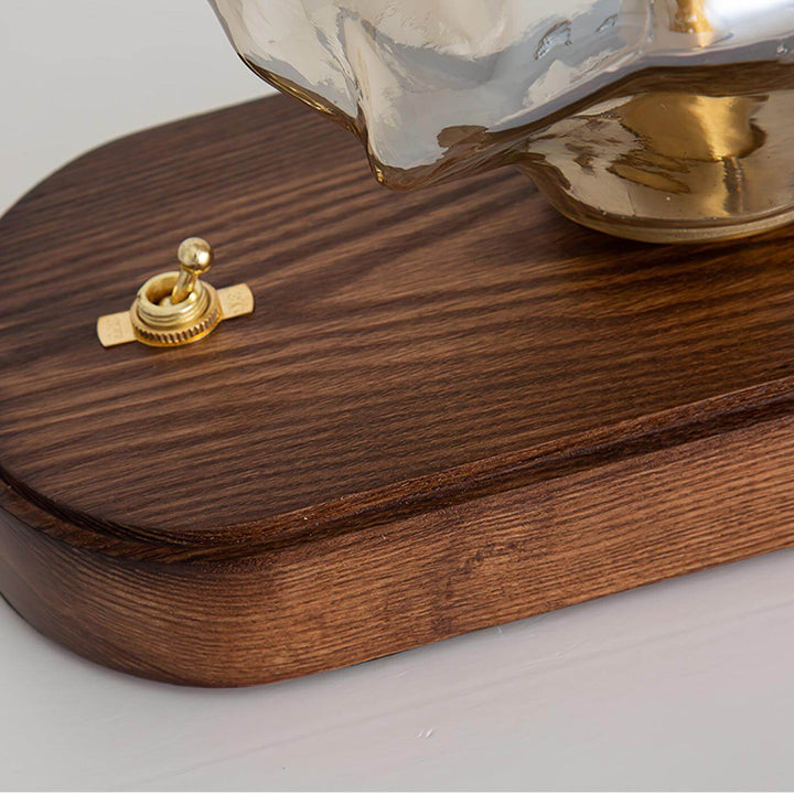 Lampe De Table En Verre En Forme De Pierre De Glace