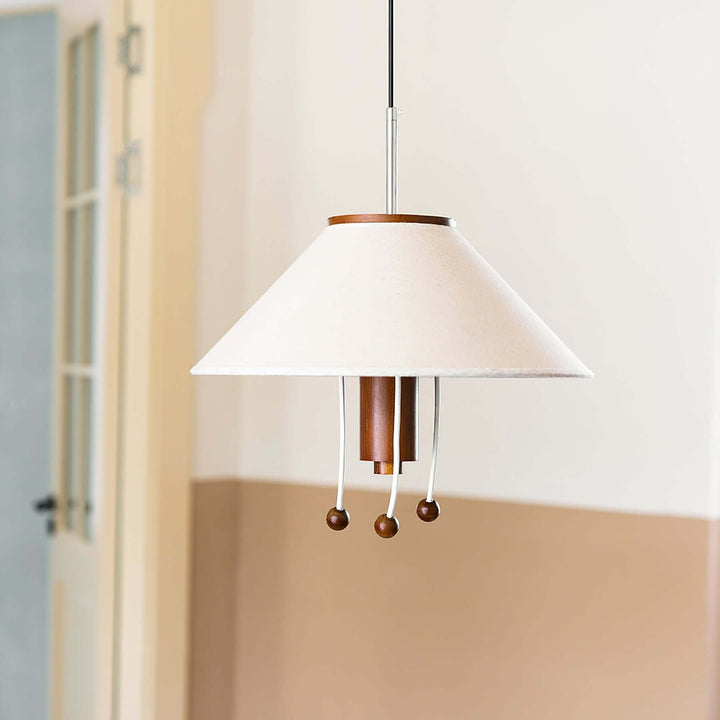 Lampa z drewnem i metalem Octopus