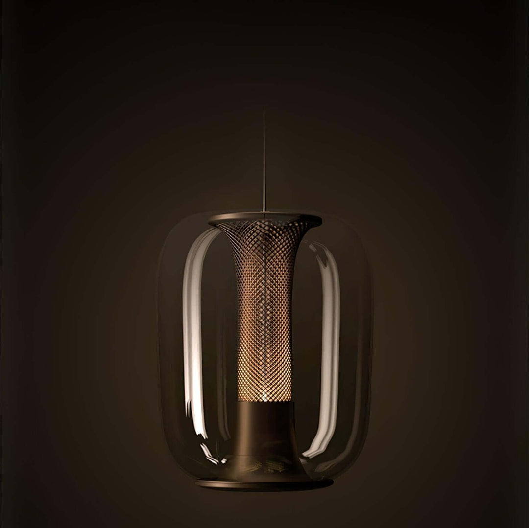 Szklana lampa wisząca