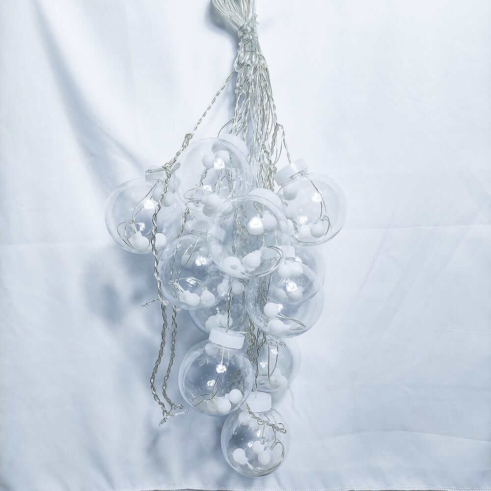 Zewnętrzna Girlanda Świetlna LED Kule - 12 Sztuk