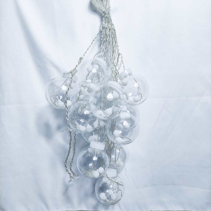 Zewnętrzna Girlanda Świetlna LED Kule - 12 Sztuk