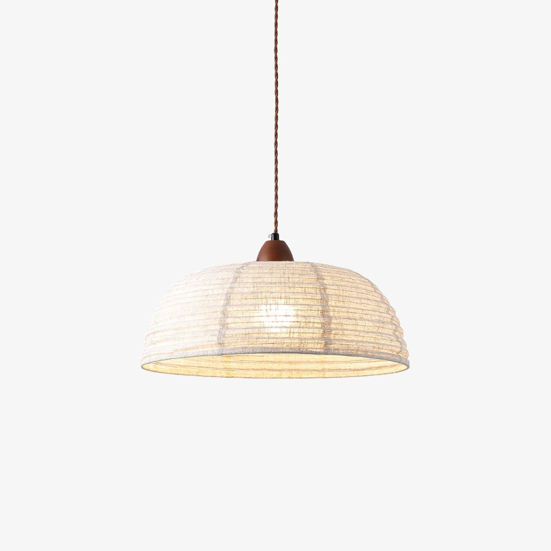 Lampa wisząca z naturalnego drewna