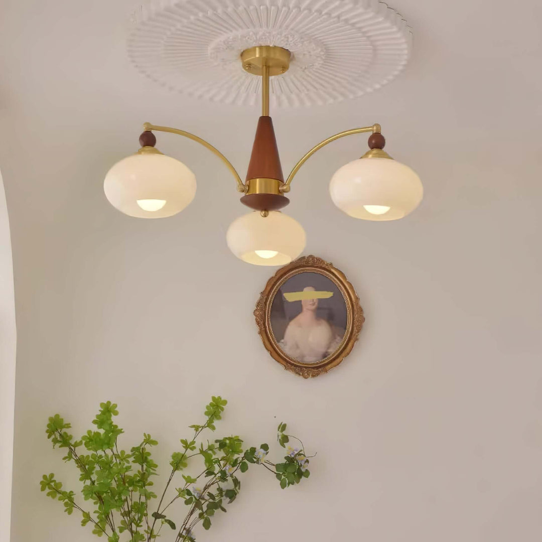 Industrialna Lampa Wisząca Retro - Biała, 5 głowic