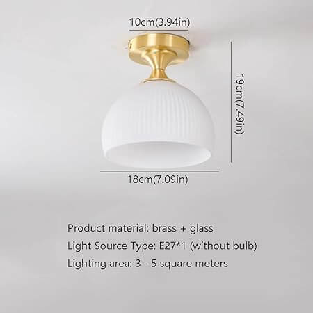 Nowoczesna mlecznobiała szklana lampa sufitowa