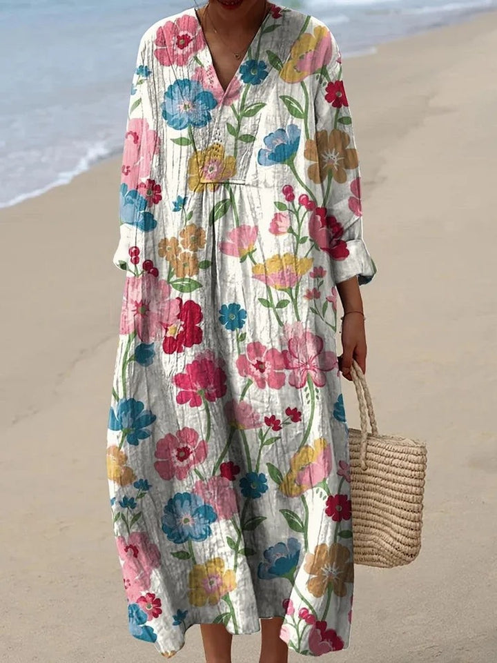 Damska sukienka Odile - kwiecista elegancja i komfort