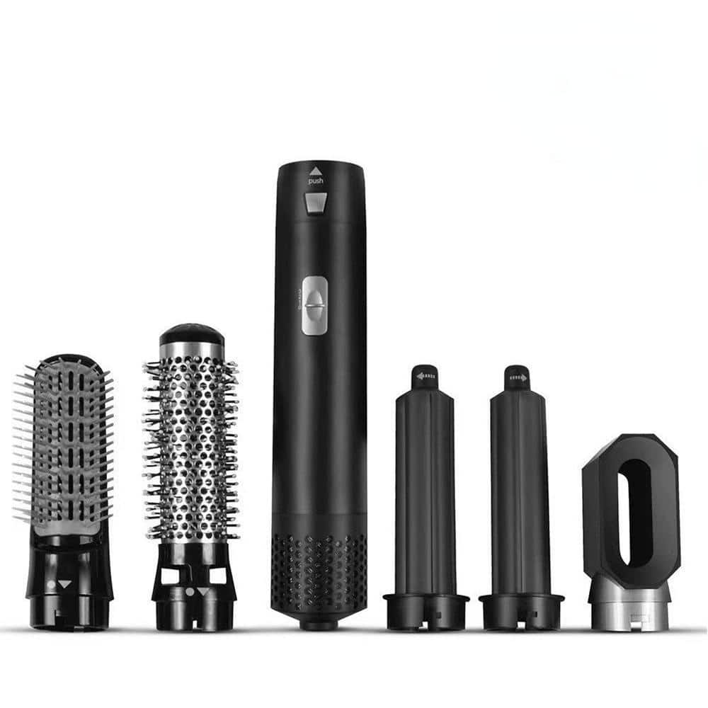 Zestaw do stylizacji włosów z wielofunkcyjnymi szczotkami na gorące powietrze, zawiera okrągłe i prostujące szczotki, dostępne w eleganckich kolorach: złotym, magenta, czarnym, różowym.