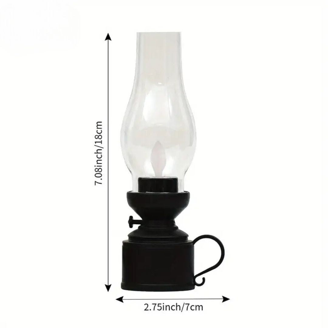 Elegancka lampa olejowa LED z realistycznym efektem płomienia i wyborem kolorów, idealna do stworzenia ciepłej atmosfery i bezpiecznego dopasowania