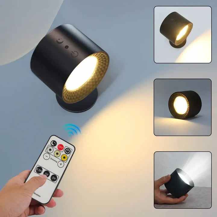 Nowoczesna lampa LED bezprzewodowa 360°, elastyczny design, delikatne światło, idealna do relaksującej atmosfery, praktyczna mobilność.