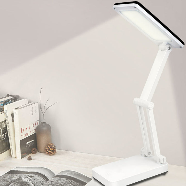 Składana lampa LED solarna, kompaktowa konstrukcja, w kolorach białym, różowym, zielonym do wnętrz i na zewnątrz.